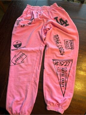 Pink Graphic Jogger Sweatpants